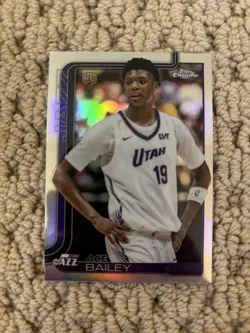 2025-26 Topps Chrome Ace Bailey #255 Refractor Rookie Utah Jazz SP￼ - Image 1