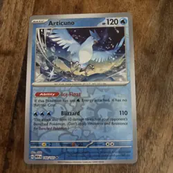 Pokemon Card Articuno Scarlet & Violet Reverse Holo Rare 144/165 Near Mint - Image 1