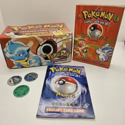 Vintage Pokemon TCG Starter Card Box + Brushfire Theme Deck Box Lot Wizards 1999 - Image 1