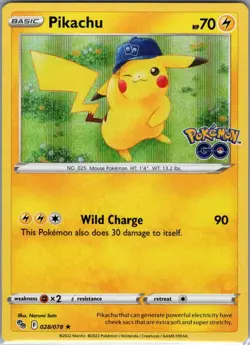 Pikachu 028/078 Holo Pokemon GO - Pokemon Card - NM - Image 1