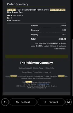 IN HAND | 2x Pokemon Perfect Order Pokemon Center Elite Trainer Box ETB - Image 1