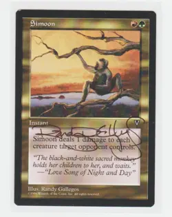 Magic the Gathering ~ Simoon ~ M/NM ~ Visions ~ Signed by Artist - Image 1