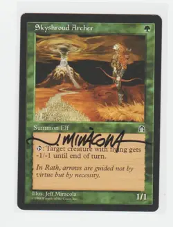 Magic the Gathering ~ Skyshroud Archer ~ M/NM ~ Stronghold ~ Signed by Artist - Image 1