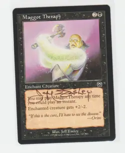 Magic the Gathering ~ Maggot Therapy ~ M/NM ~ Masques ~ Signed by Artist #1 - Image 1