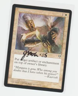 Magic the Gathering ~ Disempower ~ M/NM ~ Mirage ~ Signed by Artist - Image 1