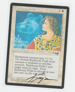Magic the Gathering ~ Kjeldoran Pride Bear ~ M/NM ~ Alliances ~ Signed by Artist - Image 1