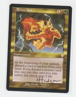 Magic the Gathering ~ Aether Rift ~ M/NM ~ Invasion ~ Signed by Artist - Image 1