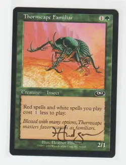 Magic the Gathering Thornscape Familiar M/NM ~ Planeshift ~ Signed by Artist #1 - Image 1