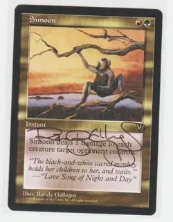 Magic the Gathering ~ Simoon ~ M/NM ~ Visions ~ Signed by Artist #2 - Image 1