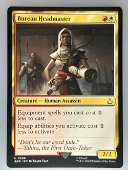 MTG Bureau Headmaster Universes Beyond: Assassin's Creed (ACR) U 296 NM Magic - Image 1