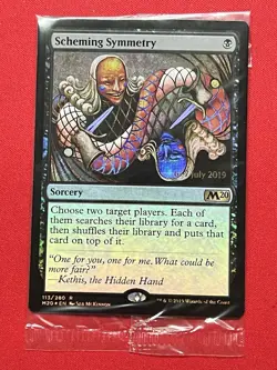 MTG Scheming Symmetry Foil Prerelease Core 2020 M20 Sealed In Original Wrapper - Image 1