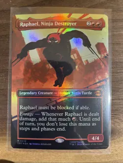 MTG: Teenage Mutant Ninja Turtles ~ Raphael - Ninja Destroyer (Borderless) FOIL - Image 1