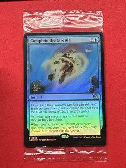 MTG Complete the Circuit Foil Prerelease Sealed In Original Plastic Wrapper MOM - Image 1