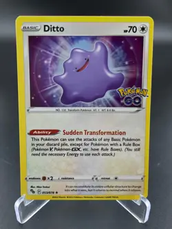 Ditto 053/078 Holo Rare Pokemon GO Pokemon NM Peeled - Image 1