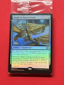 MTG Blade of Shared Souls Prerelease Foil Sealed In Factory Wrapper ONE - Image 1