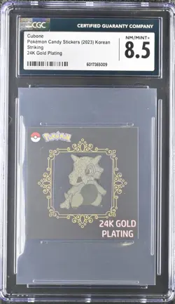 Pokemon 24K Gold Plated Korean Striking Popping Candy Sticker - Cubone - Image 1