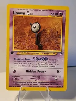 Unown [L] 86/105 Neo Destiny 1st Edition Pokemon TCG NM - Image 1