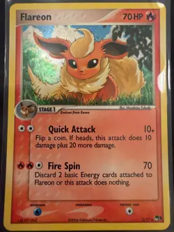 Flareon 2/17 Holo Pop Series 3 Pokemon 2006 LP - Image 1