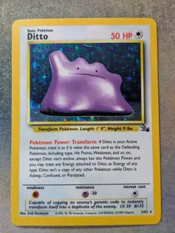 Pokemon Ditto Fossil Holo 3/62 - MP - Image 1