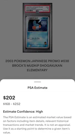 2003 Pokemon JPN Promo Brock’s Mudkip Shogakukan Elementary PSA 5 * - Image 1