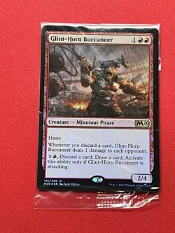 MTG Glint-Horn Buccaneer Prerelease Foil M20 Core Sealed In Original Wrapper - Image 1