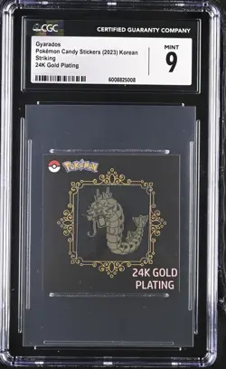 Pokemon Gyarados Candy Stickers 2023 Korean Striking 24K Gold Plating - Image 1