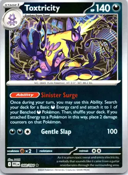 Pokemon Toxtricity ME02: Phantasmal Flames PFL REVERSE HOLO 068/094 NM TCG - Image 1