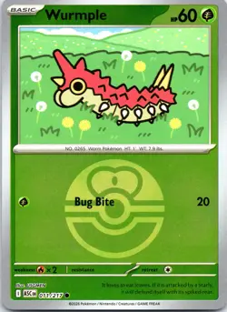 Pokemon Wurmple Love Ball ME: Ascended Heroes ASC Reverse Holo 011/217 NM - Image 1
