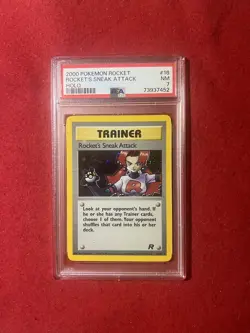 2000 Pokemon Rocket Rocket’s Sneak Attack Holo PSA 7 #16 - Image 1