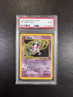Pokemon TCG Mr. Mime Jungle 6/64 Holo Unlimited Holo Rare PSA 2 - Image 1