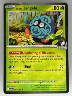 Pokemon Erika's Tangela ME: Ascended Heroes (Cosmos Holo)(ASC) 007/217 NM Promo - Image 1