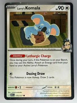 Pokemon Larry's Komala ME: Ascended Heroes (Cosmos Holo) (ASC) 175/217 NM Promo - Image 1