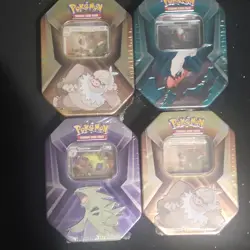Pokemon Triple Whammy Tin Box Set 2024 Slaking Tyranitar English Booster - Image 1