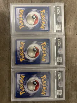 1999 Pokemon Base Set SEQUENTIAL Trio Charizard, Blastoise, Venusaur PSA 7 - Image 2