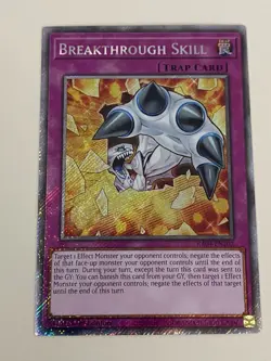 Yugioh Breakthrough Skill x 3 - 1st Edition Platinum Secret Rare NM - Free Holo - Image 3