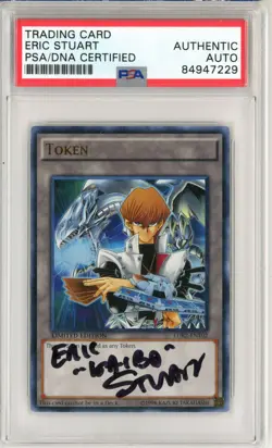 PSA Signed Eric Stuart Yu-Gi-Oh! TCG Token Kaiba LDK2-ENT02 Limted Edition - Image 1