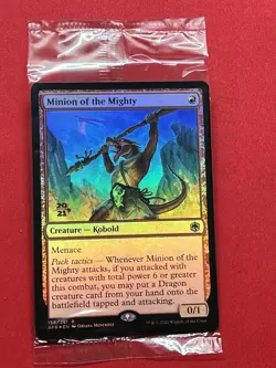 Minion of the Mighty MTG Prerelease Foil Promo AFR Forgotten Realms Sealed - Image 1