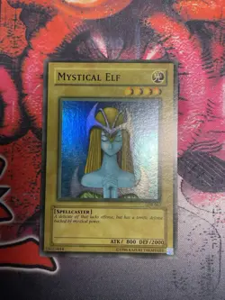 Yu-Gi-Oh! Faded 1.5 Print Unlimited LOB Mystical Elf w/foil line - Image 2