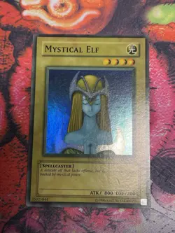 Yu-Gi-Oh! Faded 1.5 Print Unlimited LOB Mystical Elf w/foil line - Image 3
