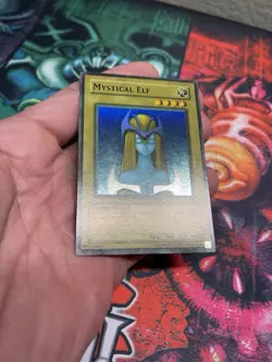 Yu-Gi-Oh! Faded 1.5 Print Unlimited LOB Mystical Elf w/foil line - Image 5