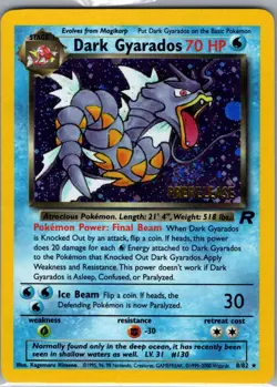 Dark Gyarados (Prerelease) 8/82 Holo WoTC Promo - Pokemon Card - LP - Image 1