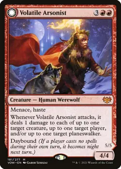 MTG Magic the Gathering Volatile Arsonist (181/561) Innistrad Crimson Vow NM - Image 1
