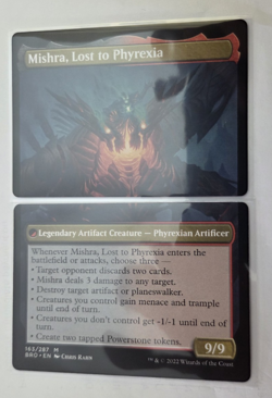 mtg, Mishra, Claimed by Gix and Phyrexian Dragon Engine; Brothers war Regular NM - Image 3