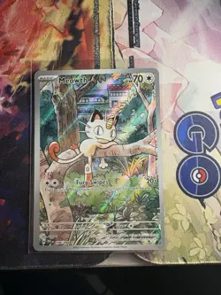 Pokemon TCG Meowth Full Art Card 106/094 Phantasmal Flames - Image 1