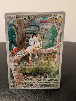 Meowth Pokemon TCG 106/094 Phantasmal Flames Illustration Rare Full Art NM - Image 1