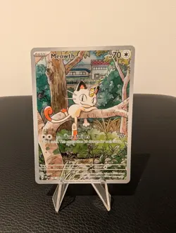 Meowth Pokemon TCG 106/094 Phantasmal Flames Illustration Rare Full Art NM - Image 3