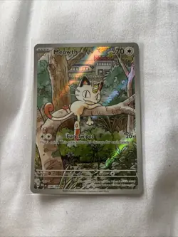 Pokemon TCG Meowth Phantasmal Flames 106/094 Full Secret Art Rare Mint - Image 1