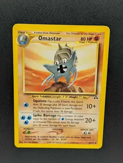 Omastar 43/75 - Uncommon - Unlimited - Pokemon WOTC Neo Discovery Card - Mint - Image 1