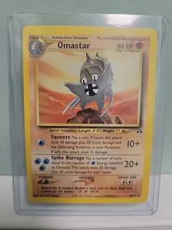 Pokemon TCG Omastar 43/75 Neo Discovery Unlimited MINT - Image 1