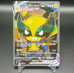 Pikachu Wolverine Pokemon Card VMAX Rainbow GX EX GX ACG V Star Holo Cosplay - Image 1